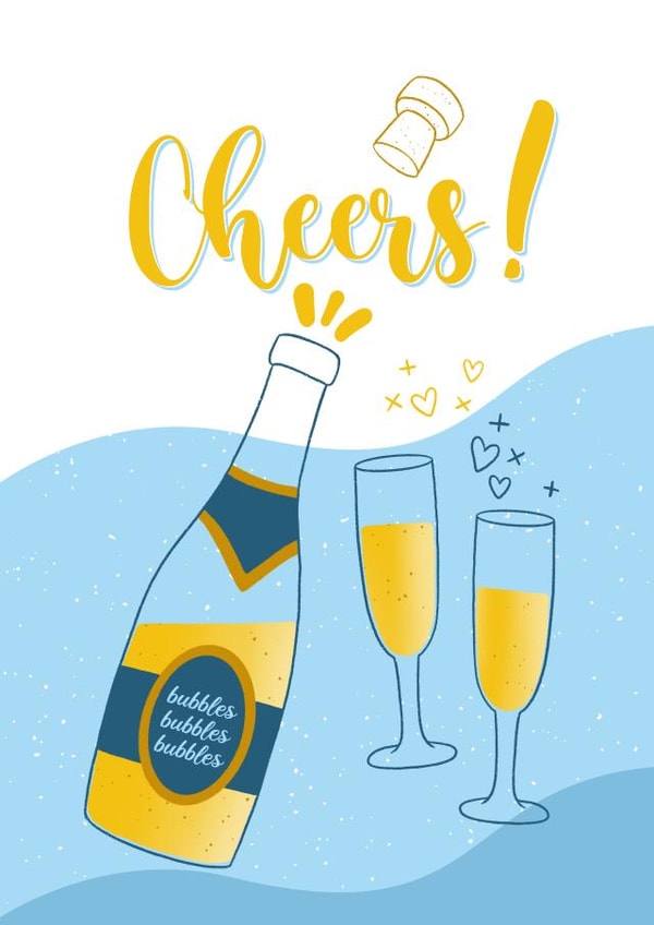 Cheers! Celebration Bottle of Fizz created by Harriet Alice Fox