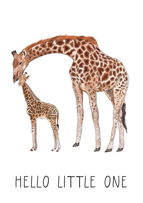 Hello Little One New Baby Giraffe Card created by Zippy Doodle Designs