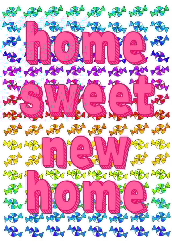 Home sweet new home sweeties card created by Lisa Allen