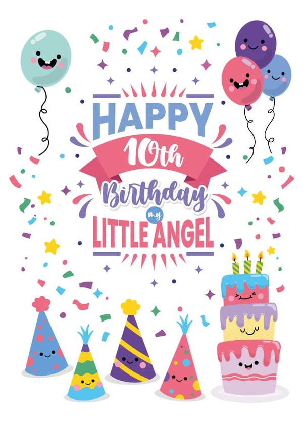 10th Birthday - Cute Kawaii Little Angel edition created by Angry Squirrel