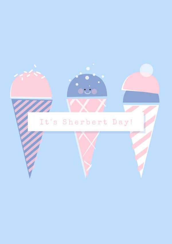 Cute It sherbert day happy birthday card created by Demi Lawton