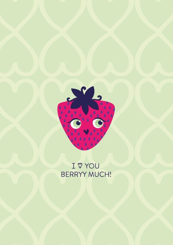 Lovely berry love card created by Nada Anis
