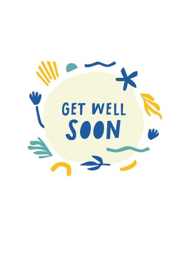 Get well soon abstract created by Karin van der Vegt