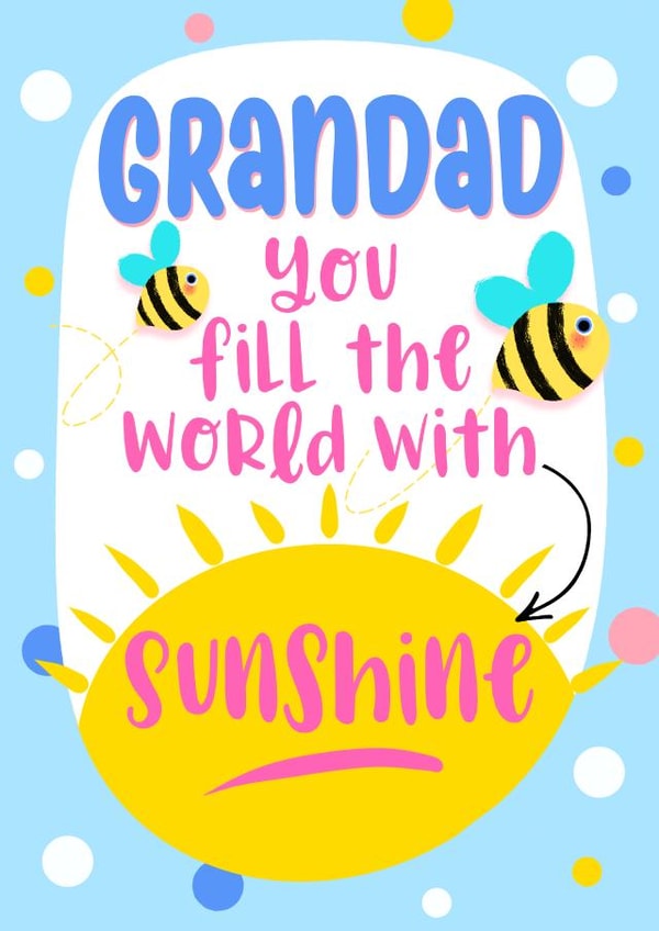 Grandad’s Birthday... the superstar that fills your world with sunshine created by Little Cat Creates