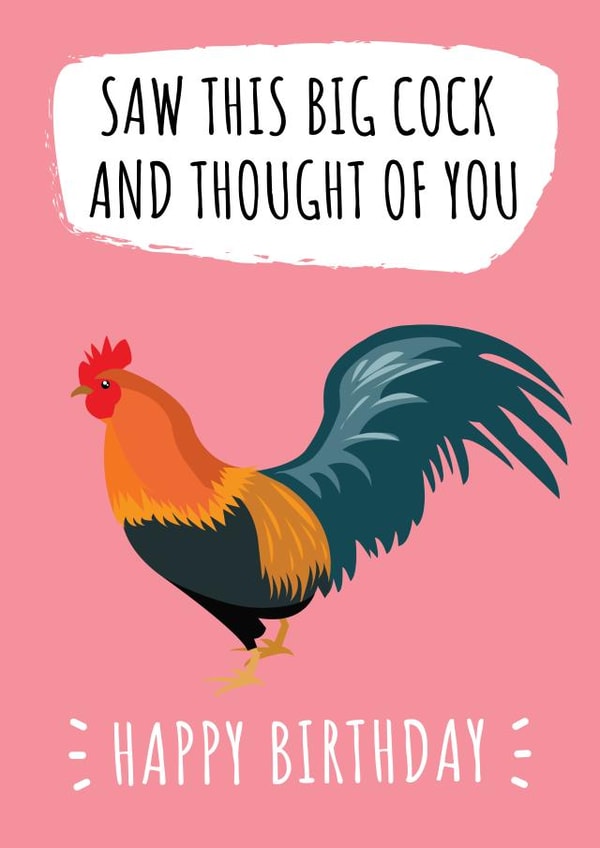 Big Cock - Happy Birthday Card created by @Laura Lonsdale Designs