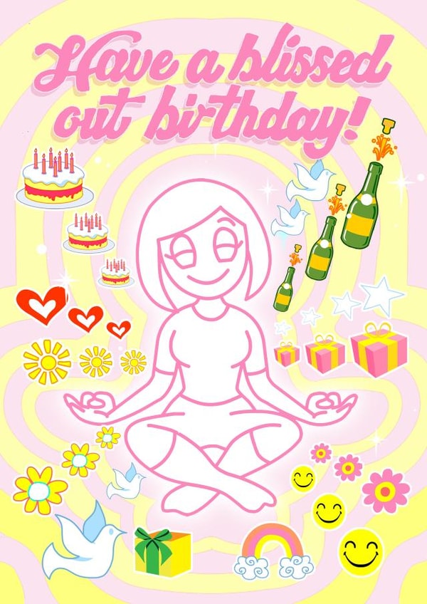 Have a Blissed out Birthday! created by Studio Beastly.