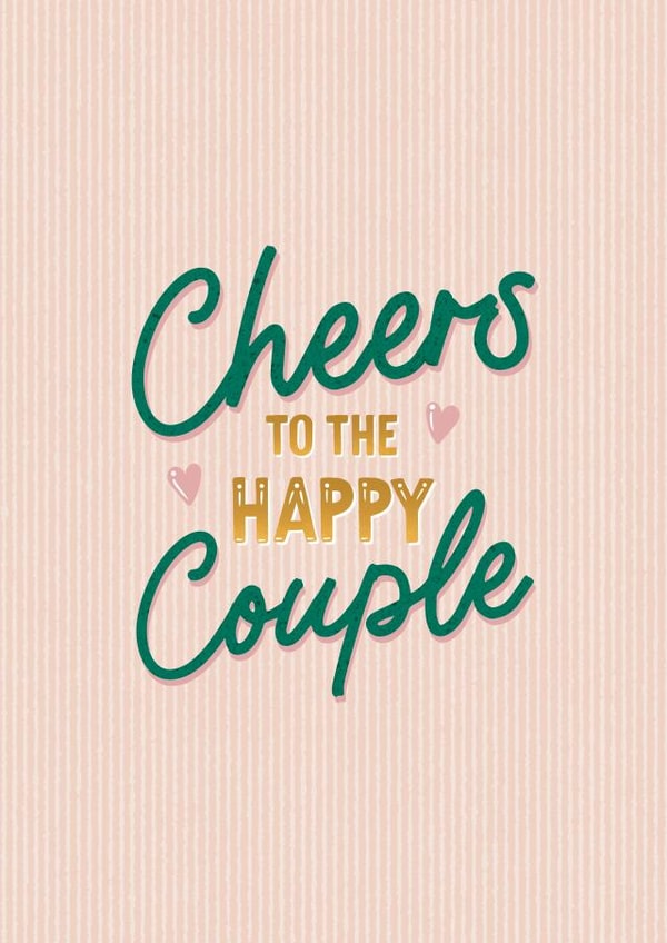 To the happy couple, congratulations card! created by Amy V Packham Art