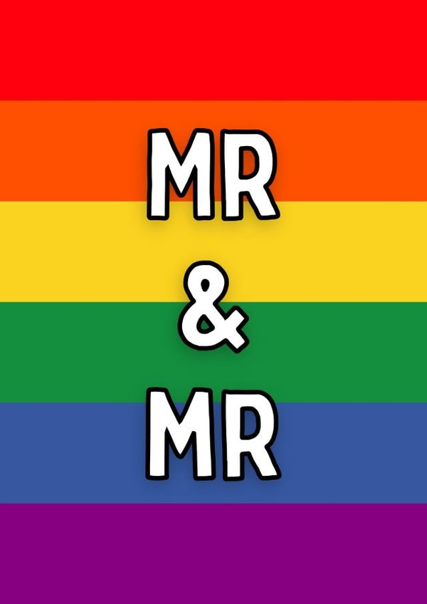 Mr & Mr Pride Card - Rainbow card created by Meg's Creative Outlet