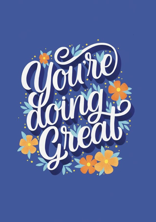 You're doing great card created by Kamilla writes letters