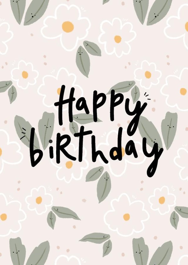 Happy Birthday Daisy Greeting Card created by Anja Richards Art