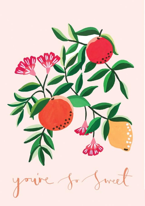 You're so sweet fruit card created by Textiles By Rachel