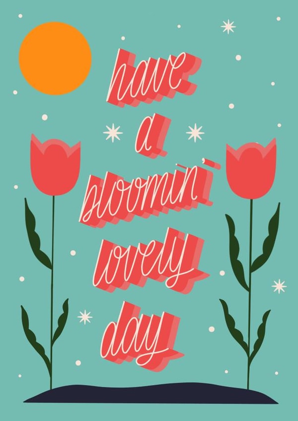 Bloomin' lovely birthday card created by Letters by Amy