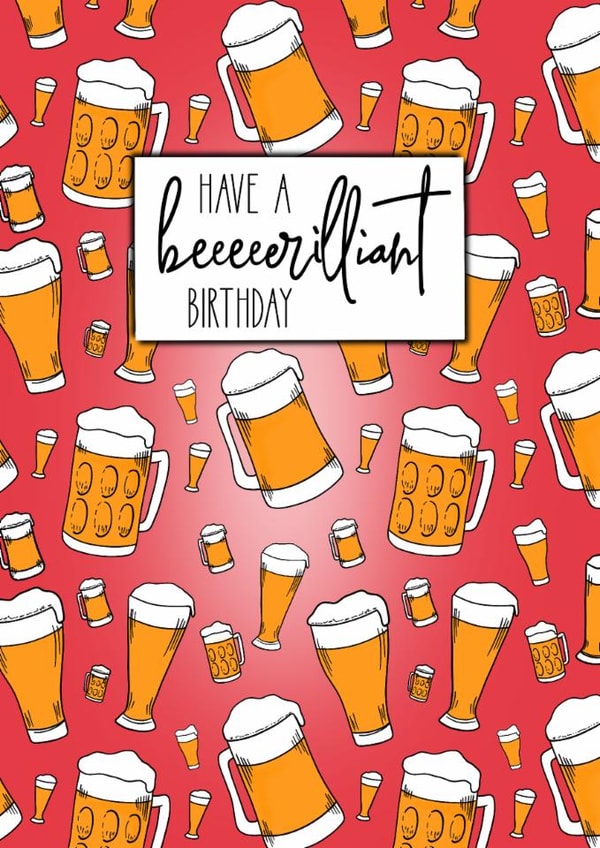 Beeeerilliant Birthday Card created by Paper Wishes Co