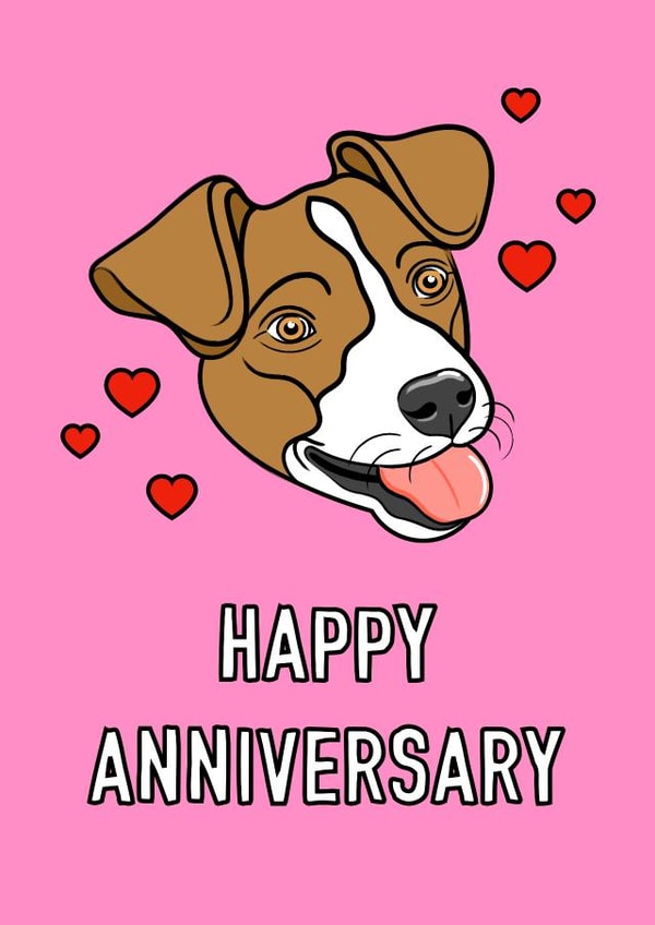 Jack Russel Anniversary Card created by Adam Regester
