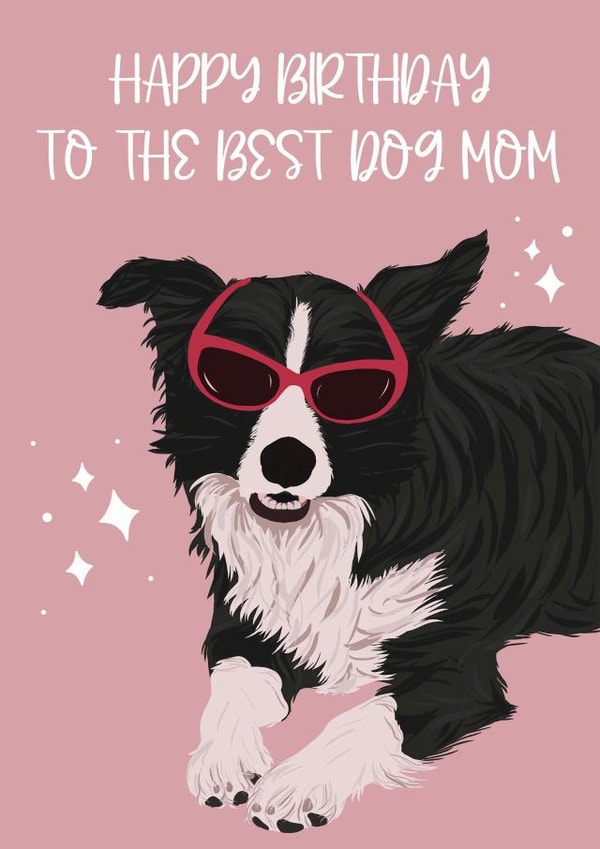 Cute Dog Mom Birthday Card created by Arikaa Designs