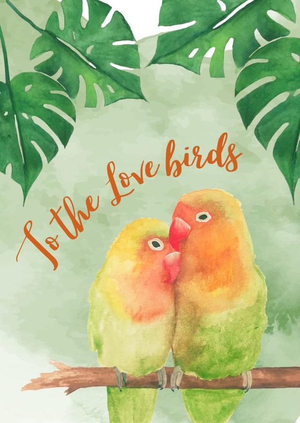 To the Love birds on their special day created by Annie Moon 