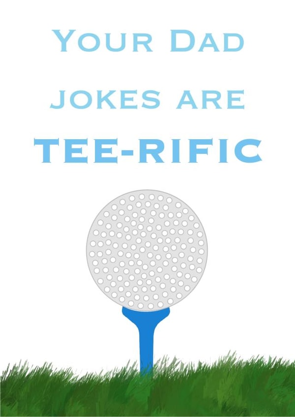 Funny golf pun for Dad, Birthday Card created by ABC cards