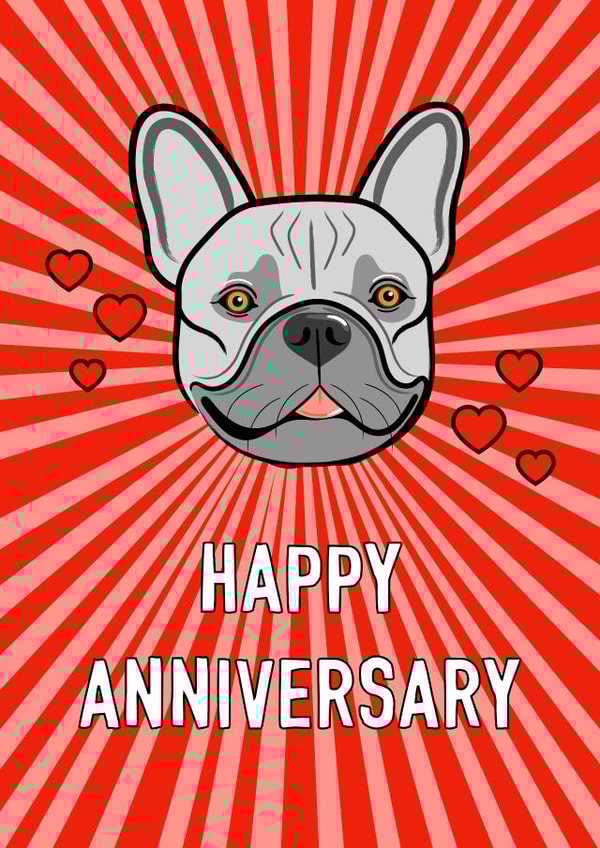 French Bulldog Anniversary Love created by Adam Regester