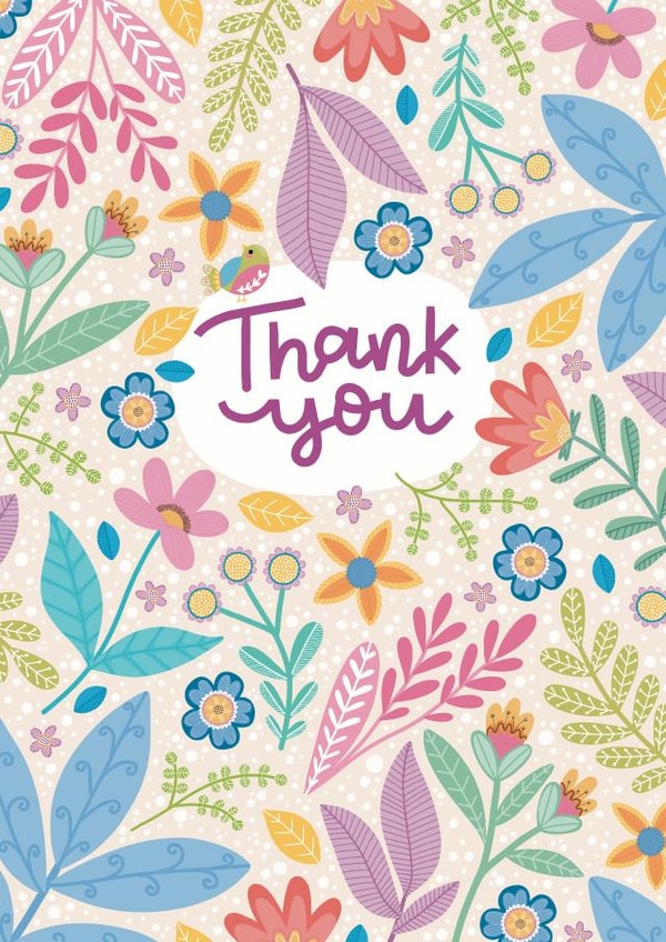 Floral Thank You Card created by Leaf Lane Studio