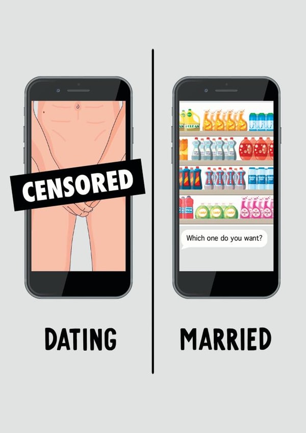 Dating Vs Married Anniversary Card created by Paper Jungle