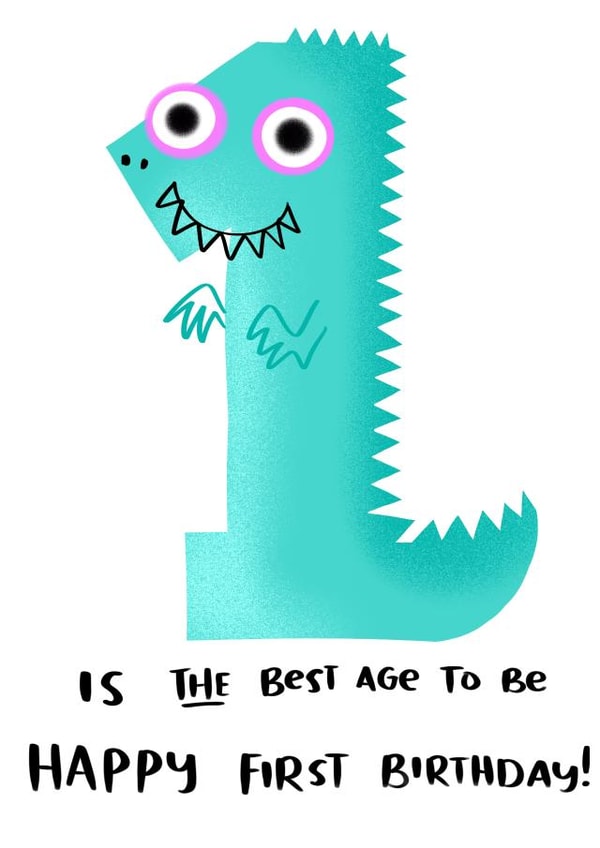 First Birthday Dinosaur Card created by Happy Stuff Studio