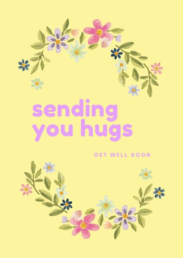 Sending you hugs get well soon card created by Abbe Smith