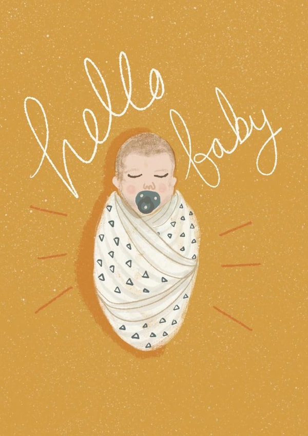 Hello Baby - New Baby Card created by Nicola Scott