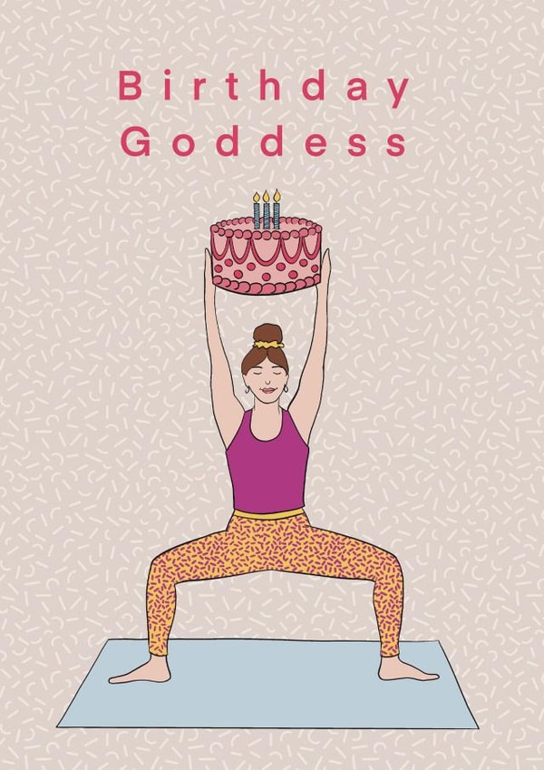 Birthday Yoga Goddess Card created by Noura Mokhtar