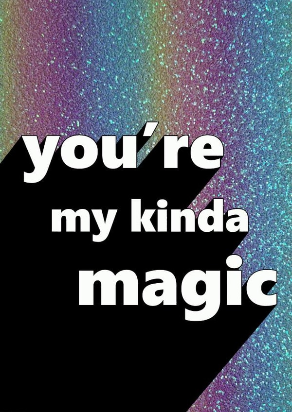 Rainbow You're My Kinda Magic Love Card created by Hayley Esain