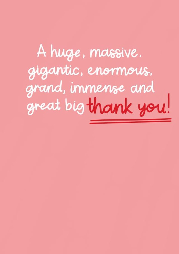 A huge massive thank you created by Oh, Luna