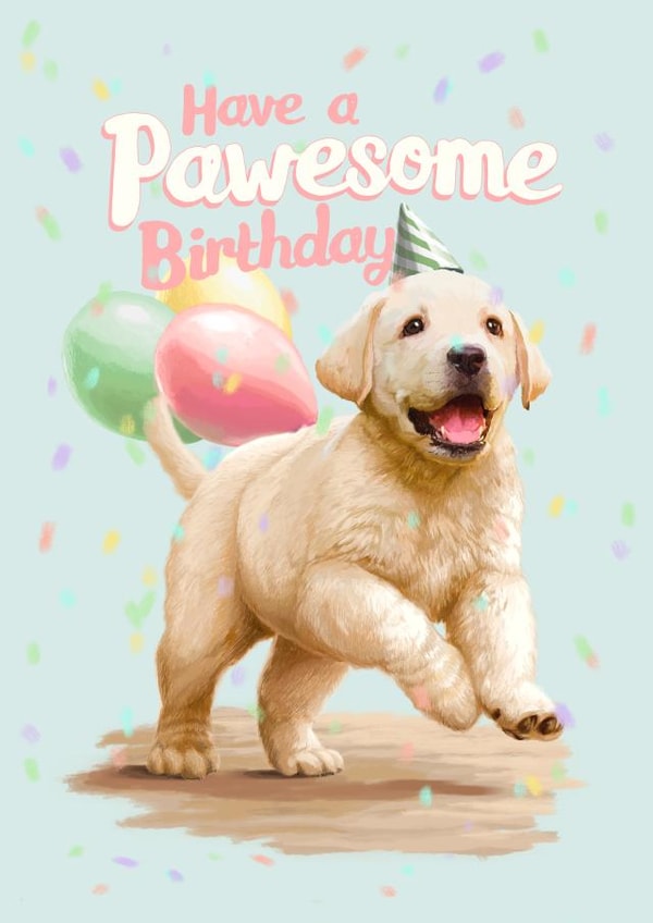 Have an Awesome Birthday Puppy created by Fasanian Artistry
