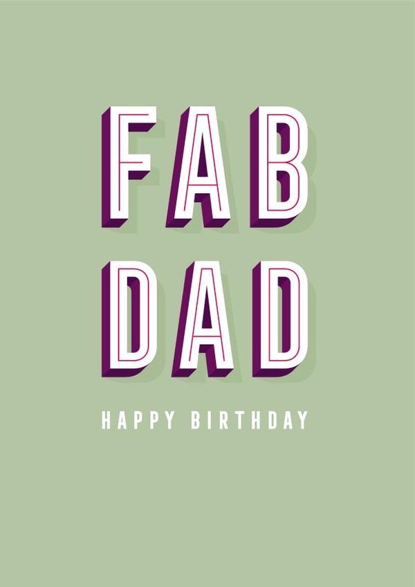 FAB DAD Birthday card created by Yay Days