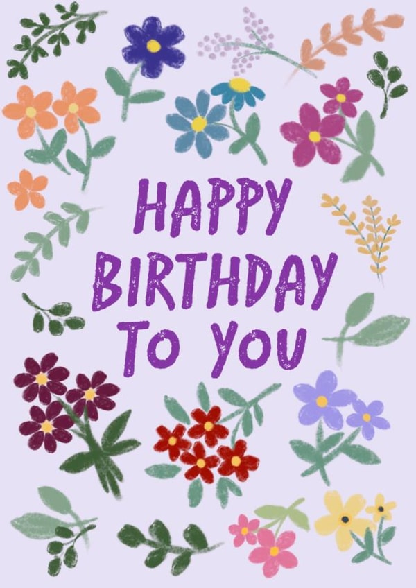 Pretty Birthday Card - Florals - Flowers created by Lili's Papers Co.