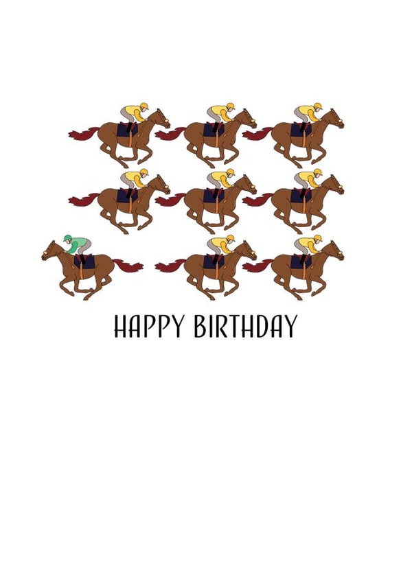 Odd one out Race Horse Birthday Card created by Little Takeover