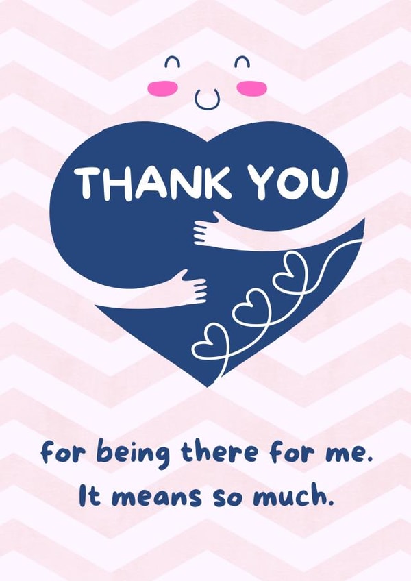 Hearty Hug Thank You Card created by TheImpulseCo.