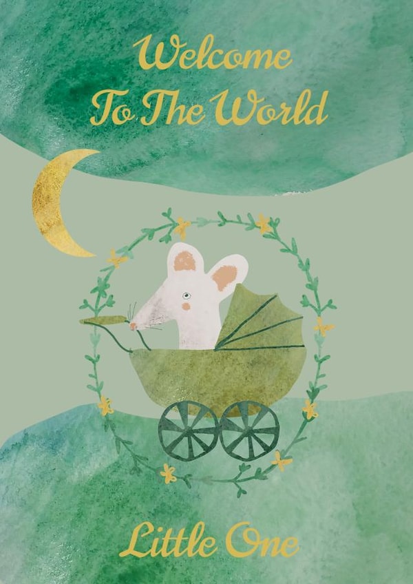 A wonderful and bright new baby card 1001 created by Kamilya Panina