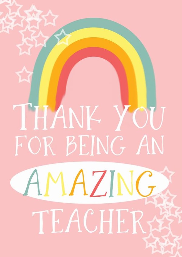 Thank You Amazing Teacher Card created by Giddy Kipper
