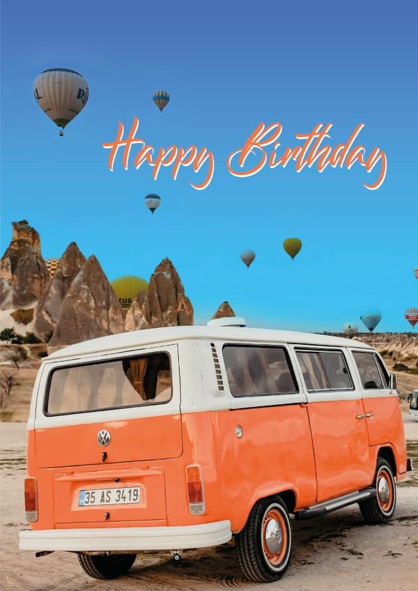Happy Camper VW Birthday created by Groves Design