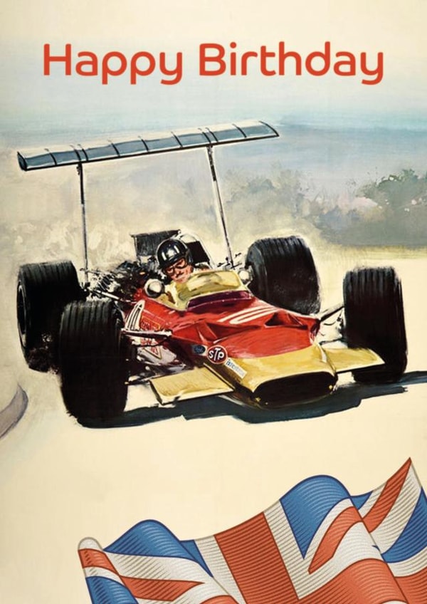 Retro Lotus Grand Prix Birthday Card created by Groves Design