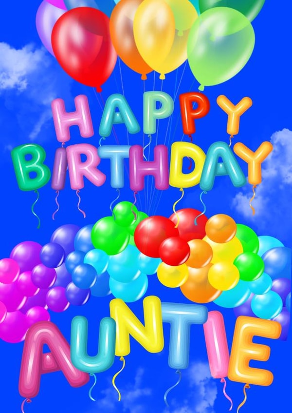 Birthday Balloons for Auntie created by Kerrylovescards
