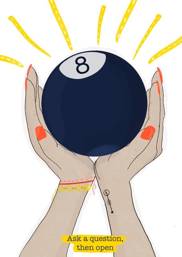 Magic eight encouragement ball created by Picoloco Studio