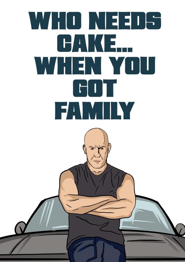 Fast and furious birthday cake meme created by Doublea