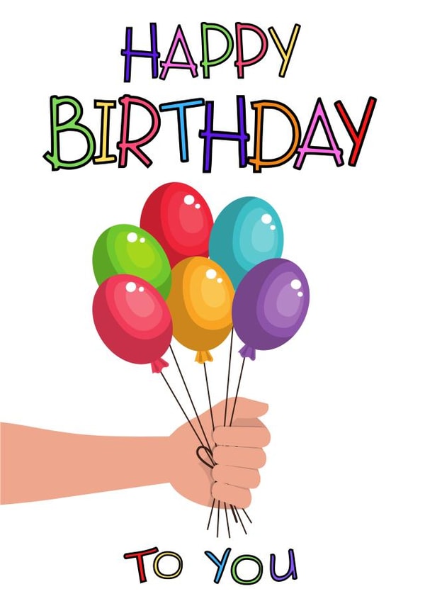 Balloon Bouquet Happy Birthday Card created by Rachel Elizabeth Designs