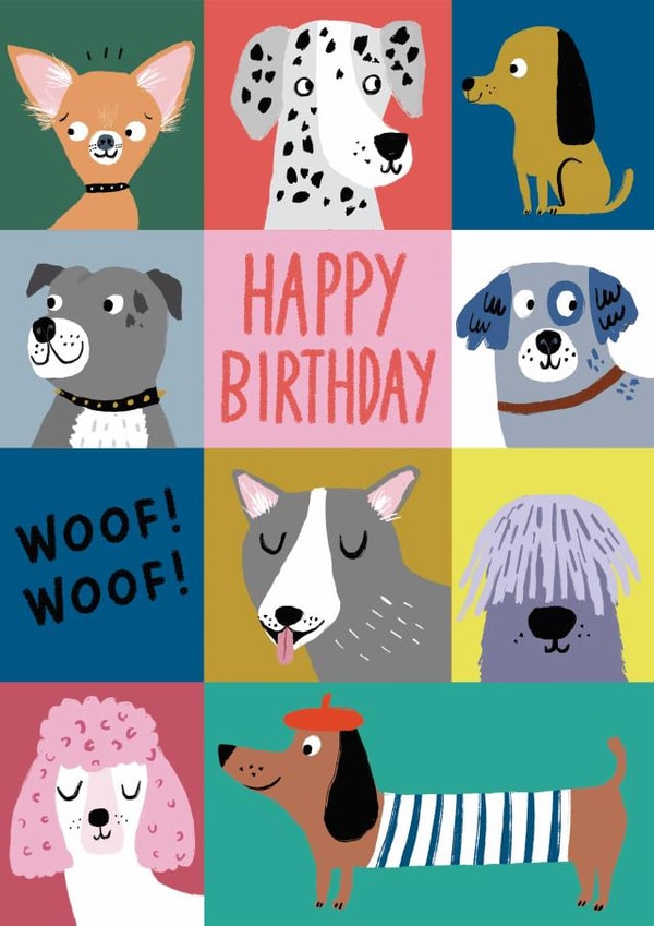 Woof! Woof! Birthday Card created by Sophie Crichton