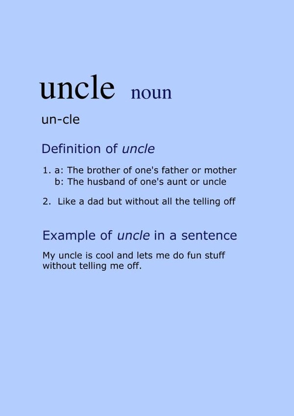 Birthday card for a cool uncle created by Shore Designs