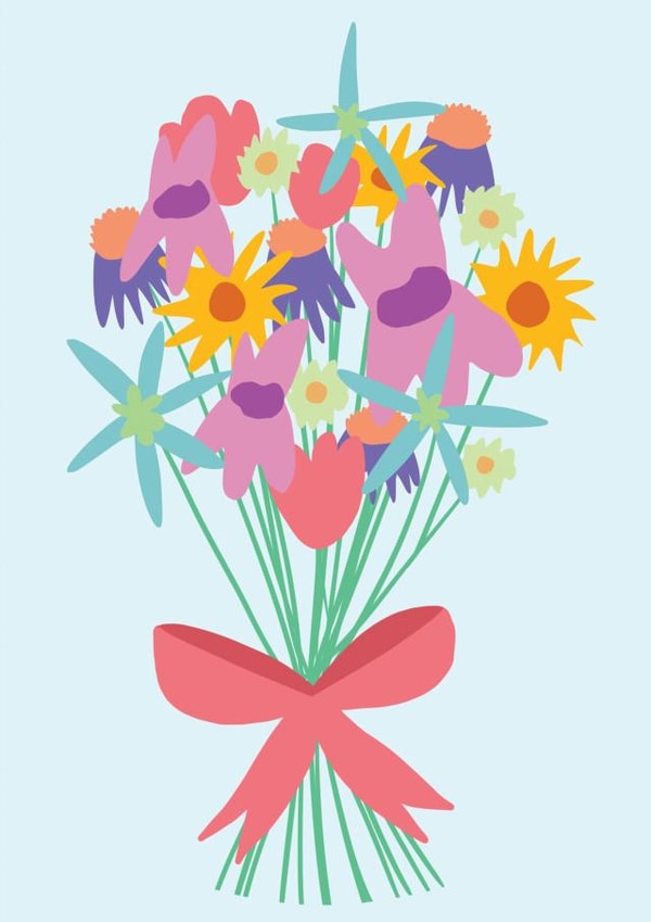 Colourful Bouquet of Flowers created by Anne Wyman