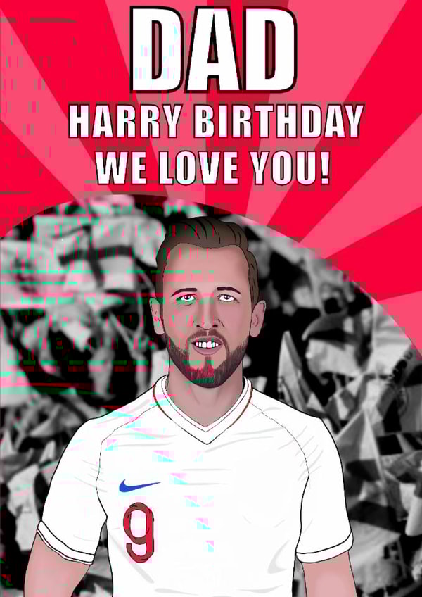 Dad happy birthday Harry Kane England football created by Pawwmarkss