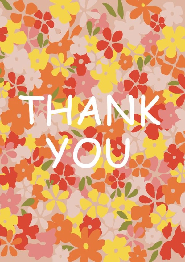 Ditsy Floral Thank You Card created by Peggy & Sam