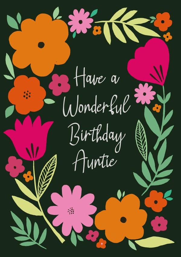 Wonderful Birthday Auntie created by Sarah Corcoran