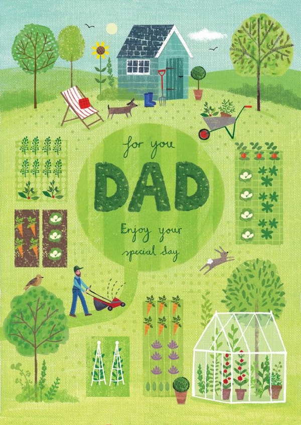 Traditional Fathers Day Card / Birthday Card - Dad - Gardening - For You Dad Enjoy Your Special Day created by JC Designs